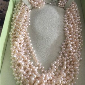 Pearl twisted strand necklace